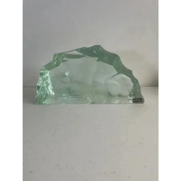 Vintage Kosta Boda Crystal Polar Bear Ice Block Sculpture Vickie Lindstrand - Picture 3 of 11